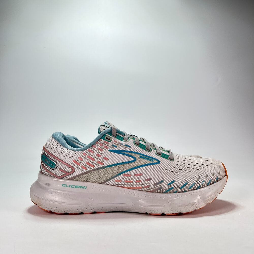 Brooks Glycerin 20 Gray Teal Running Shoes Sneakers 1203691B061 Women's Size 11